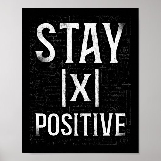 Wiskunde X Positieve leraar Nerd-studentenformule Poster (Voorkant)