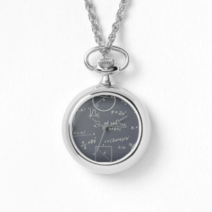 Wiskunde zilveren omwikkeling horloge