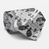 Wiskunde zwart-wit stropdas (Opgerold)