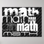 Wiskunde; zwarte en donkergrijze strepen poster (Voorkant)