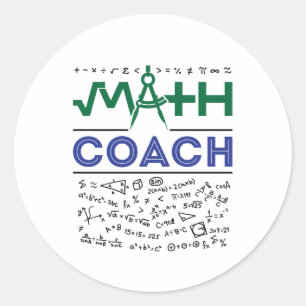 Wiskundecoach Docent Wiskunde Leraren Ronde Sticker