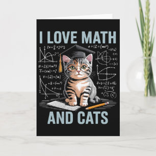 Wiskundekattenliefhebber Funny Math Docent Ik hou Kaart