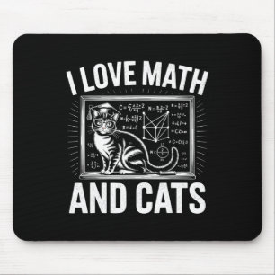 Wiskundekattenliefhebber Funny Math Docent Ik hou Muismat