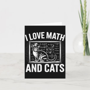 Wiskundekattenliefhebber Funny Math Leraar Ik hou Kaart