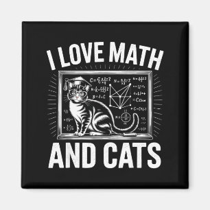 Wiskundekattenliefhebber Funny Math Leraar Ik hou Magneet