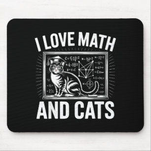 Wiskundekattenliefhebber Funny Math Leraar Ik hou Muismat