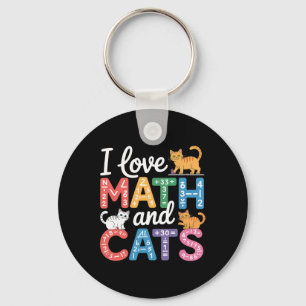 Wiskundekattenliefhebber Funny Math Leraar Ik hou  Sleutelhanger