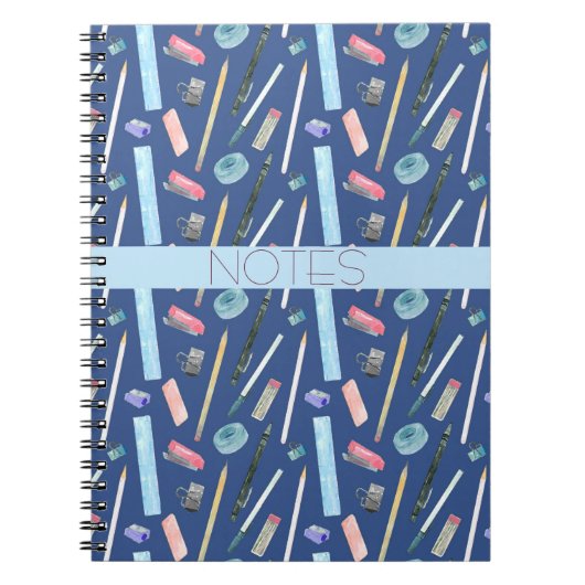 WISKUNDEKLAS BLAUWE AQUA ROZE NOTEBOOK NOTITIEBOEK (Voorkant)