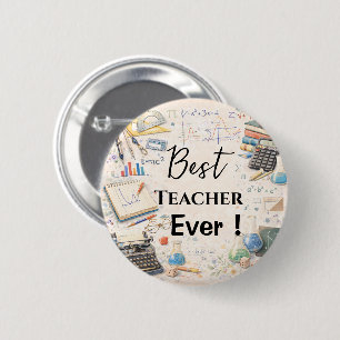 Wiskundeleraar Bedankcadeaus Einde Schooljaar Ronde Button 5,7 Cm