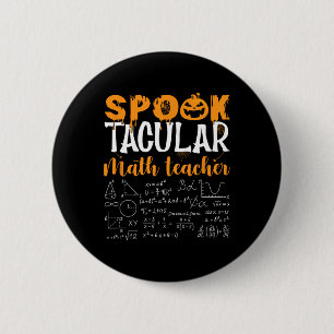 Wiskundeleraar Enge wiskundefanaat Wiskunde Hallow Ronde Button 5,7 Cm