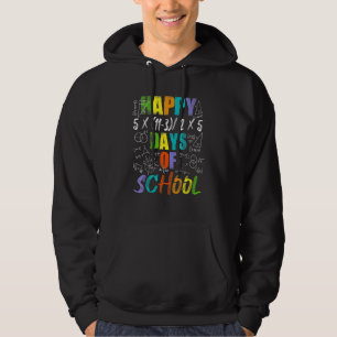 Wiskundeleraar Gelukkige 100e Dag Van School Verge Hoodie