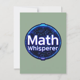 Wiskundeleraar Wiskundefluisteraar Briefkaart