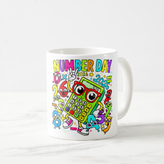 Wiskundemok met cijferdag | Kleurrijke cijfers Koffiemok