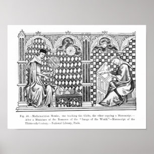 wiskundemonniken: een die het Wereldbol leert Poster