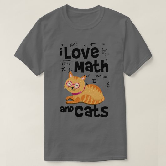 Wiskunden en katten t-shirt (Design voorkant)