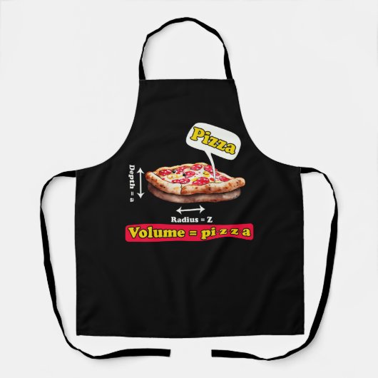 Wiskunden Nerd Pizza Lovers Wiskunde Leraar Volume Schort (Voorkant)