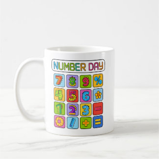 Wiskundepictogrammen Calculatorontwerp voor kinder Koffiemok