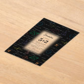 Wiskundevergelijkingen Wiskunde Formula's Verjaard Acryl Uitnodigingen (Laagn)