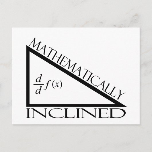 Wiskundig klinkend briefkaart (Voorkant)