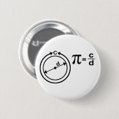 Wiskundige definitie van Pi Ronde Button 5,7 Cm (Voorkant /achterkant)