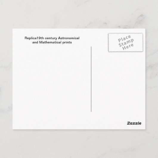 Wiskundige en meetinstrumenten briefkaart (Achterkant)