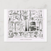 Wiskundige en meetinstrumenten briefkaart (Voorkant)