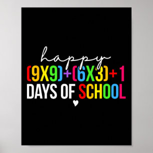 Wiskundige formule 100 dagen school grappige wisku poster