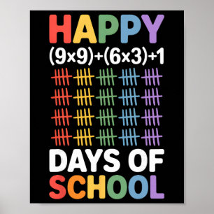 Wiskundige formule 100 dagen school grappige wisku poster