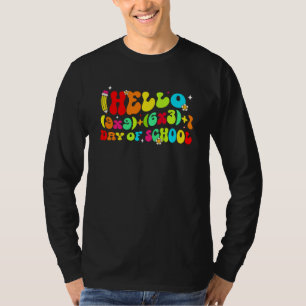 Wiskundige formule 100 dagen school groovy leraar  t-shirt