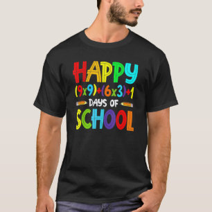 Wiskundige formule 100 dagen school leraar jongen t-shirt