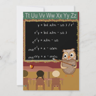 wiskundige kerstwens feestdagenkaart