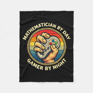 Wiskundige Overdag Gamer 's Nachts Grappige Retro Fleece Deken