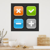 wiskundige pictogrammen poster (Keuken)