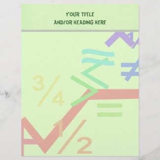 Wiskundige symbolen Letterkop Custom Briefhoofd