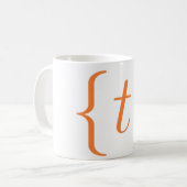 Wiskundige "t" set koffiemok (Voorkant links)