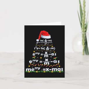 Wiskundige vergelijking Prettig kerstfeest Funny M Kaart