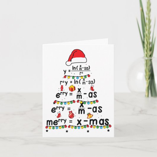 Wiskundige vergelijking Prettig Kerstfeest Grappig Kaart (Voorkant)