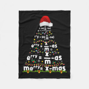 Wiskundige vergelijking Prettig Kerstseizoen Leraa Fleece Deken