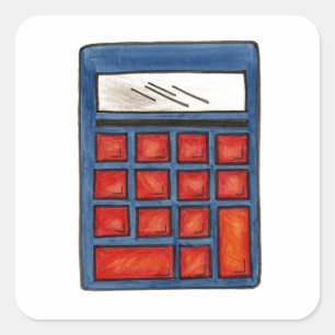 Wiskundige Wiskunde Nerd School Calculator Sticker