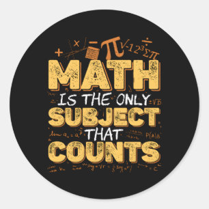 Wiskundige Wiskunde Nerd Wiskunde Mathematisch Ronde Sticker