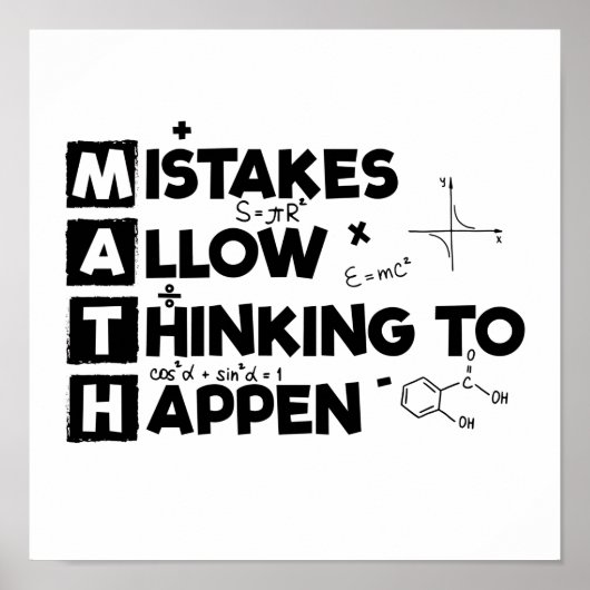 wiskundigen | Studenten Wiskunde wiskunde Poster (Voorkant)