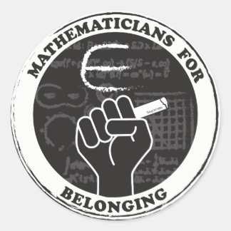 Wiskundigen voor de Beloningstickers Ronde Sticker