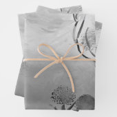 Wispy Black en White Inpakpapier Vel (In situ)