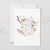 Wispy Botanical Baby shower Dank u Bedankkaart (Voorkant)