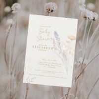 Wispy Botanical Floral Cream Baby shower