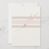 Wispy Botanical Floral Cream II Baby shower Kaart (Achterkant)