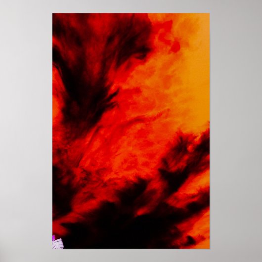 Wispy Clouds - Oranje Poster (Voorkant)