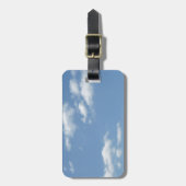 Wispy Clouds Powder Blue Sky Bagagelabel (Voorkant verticaal)