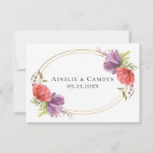 Wispy Floral Wedding RSVP-kaart RSVP Kaartje (Achterkant)