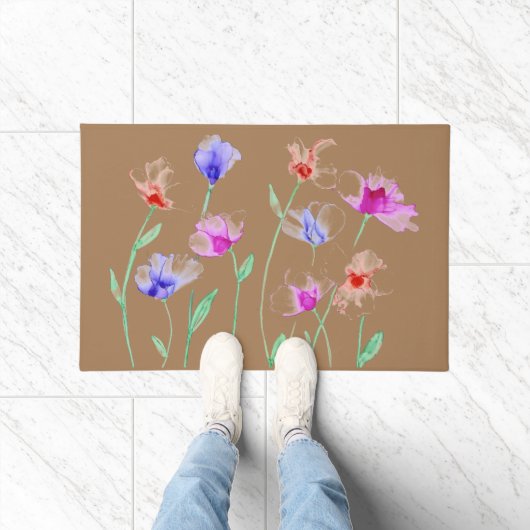 Wispy Flowers Deurmat (Binnen)